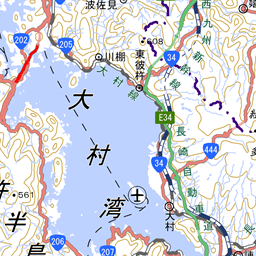 多良岳・経ヶ岳・五家原岳の登山ルート・コースタイム付き無料登山地図
