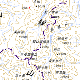 立山・雄山・浄土山の登山ルート・コースタイム付き無料登山地図 
