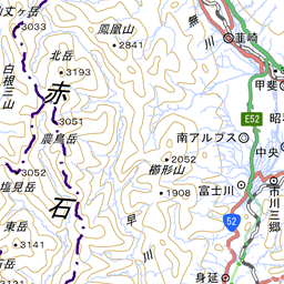 仙丈ヶ岳・伊那荒倉岳の登山ルート・コースタイム付き無料登山地図 